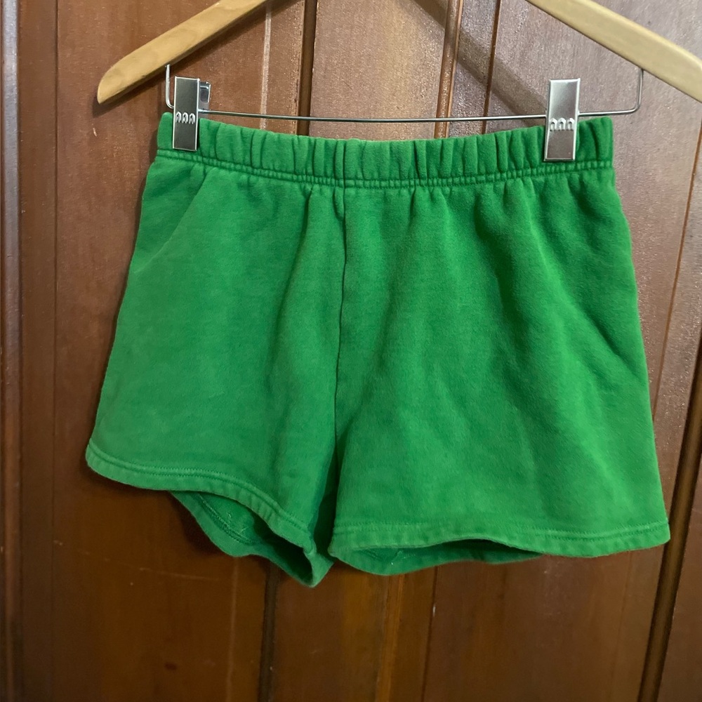 TNA women's extra small green sweat shorts
